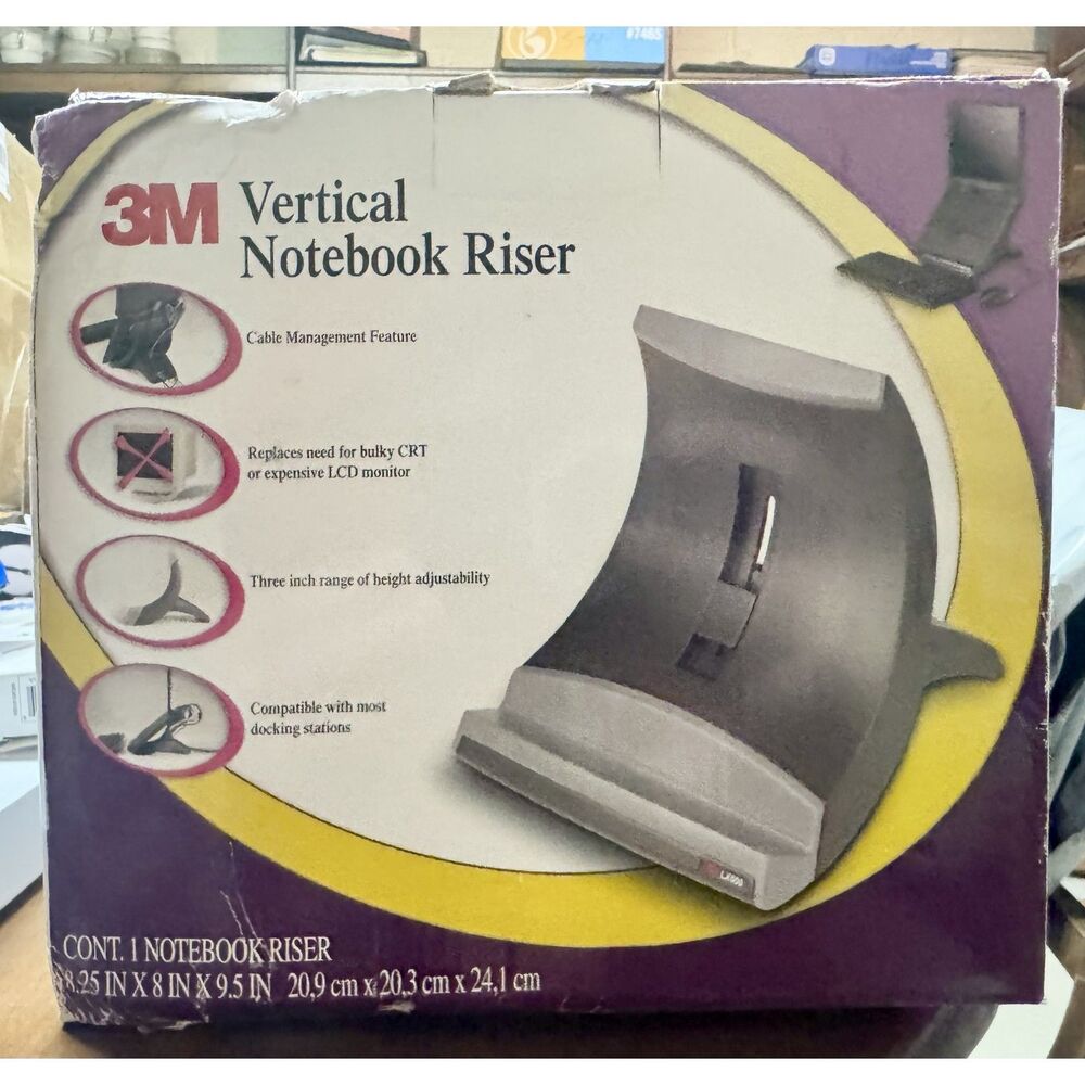 3M™️ LX550 Adjustable Notebook Riser, Black - Picture 4 of 4